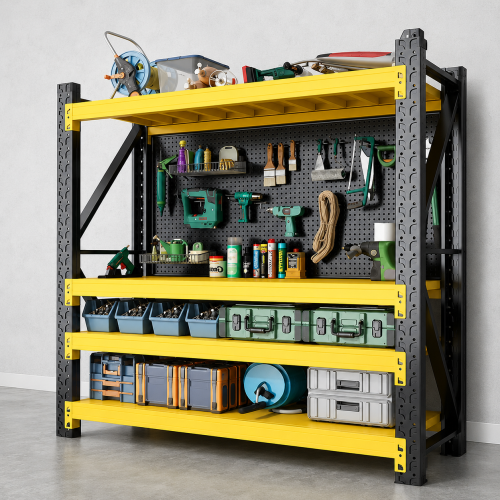 Medium Duty Steel Shelving Rack for Warehouse, Garage and Industrial Storage