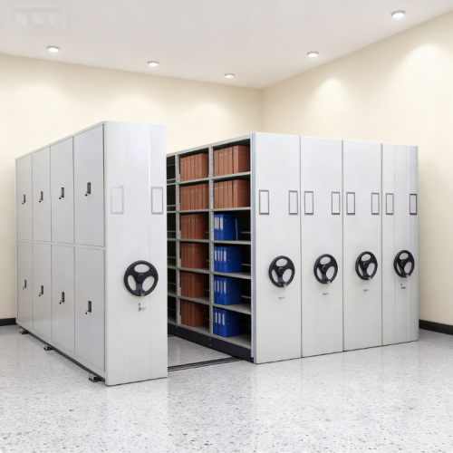 Manual Mobile Shelving System for High Density Archive Storage